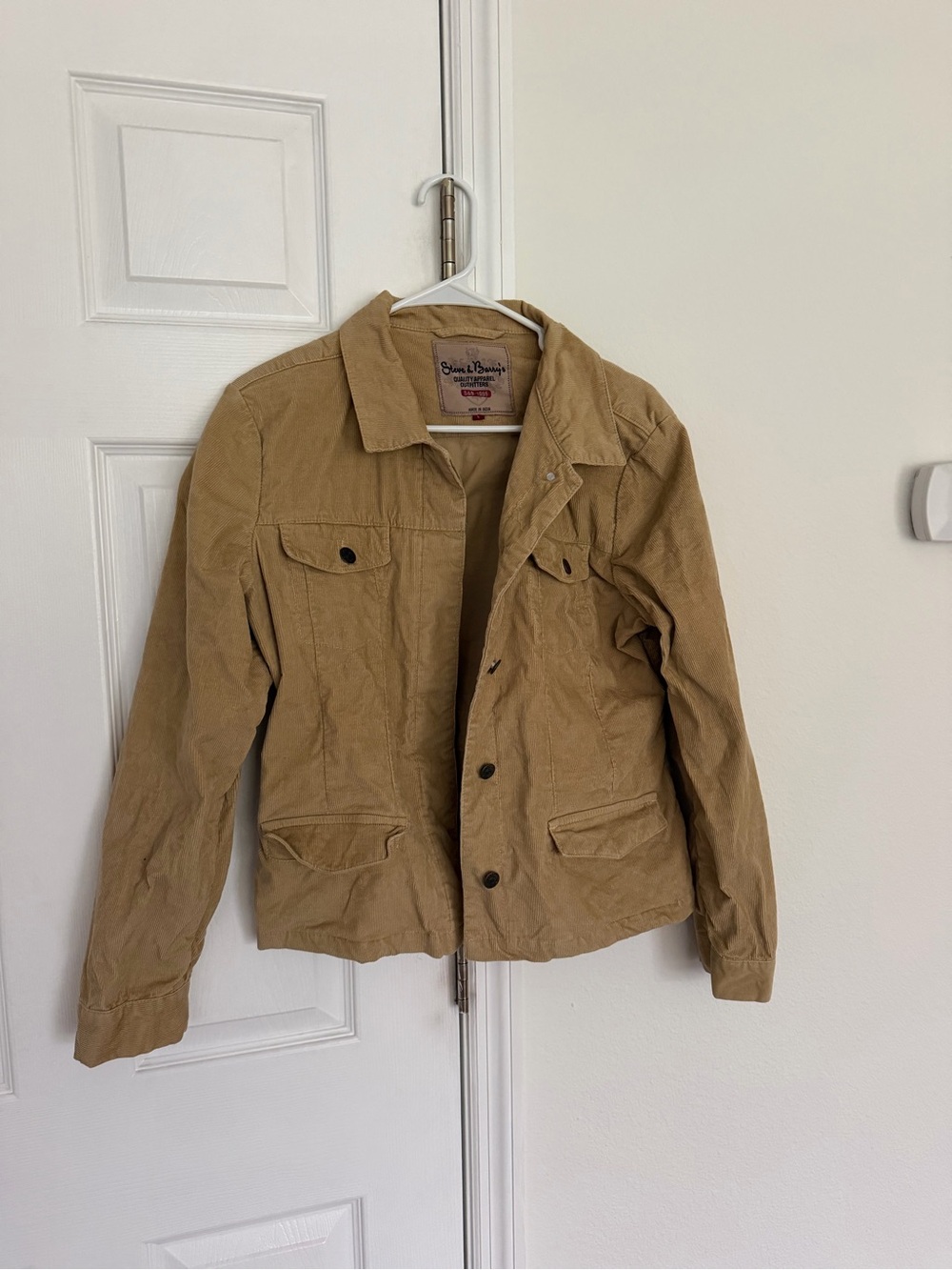 Vintage Steve & Barry’s Tan Corduroy Utility Jacket Field Coat Unisex Size L